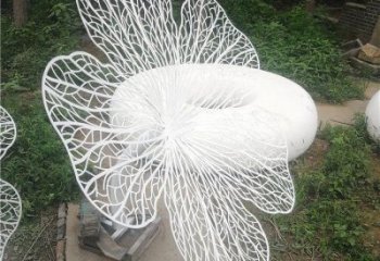 镂空花朵雕塑预定，编织制作，镂空花朵雕塑制作厂家