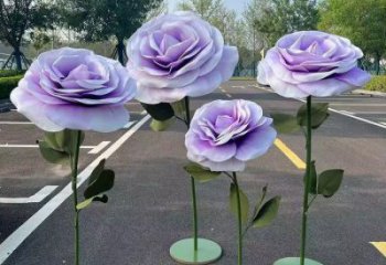 花朵月季雕塑定制厂家，街头雕塑，月季花朵雕塑制作厂家