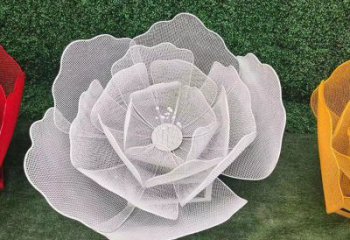 牡丹花雕塑标准，广场系列，户外镂空牡丹花雕塑指用