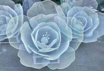 牡丹花雕塑订做厂家，美陈雕塑，镂空牡丹花雕塑优选