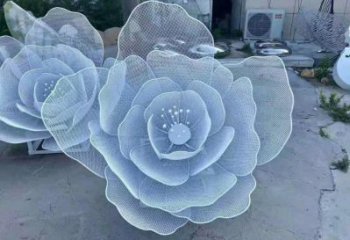 牡丹花雕塑生产，标识雕塑，地产镂空牡丹花雕塑优选