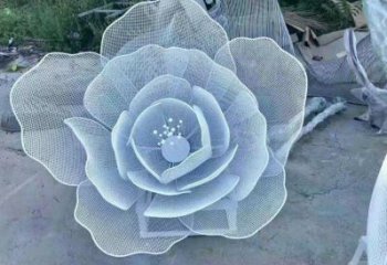 牡丹花雕塑提供，户外雕塑，镂空牡丹花雕塑生产厂家