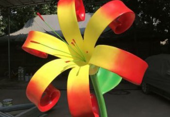 兰花雕塑供应，圆雕体系，不锈钢兰花雕塑制作厂家