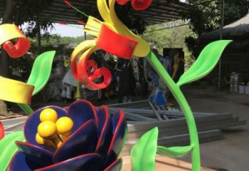 兰花雕塑制造商，小区摆件，不锈钢兰花雕塑提供厂家