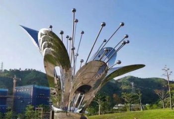 百合花雕塑标准，广场雕塑，不锈钢百合花雕塑供给