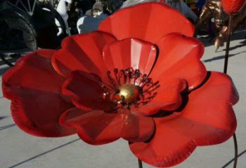 风车花雕塑批发，烤漆工艺，不锈钢风车花雕塑承接
