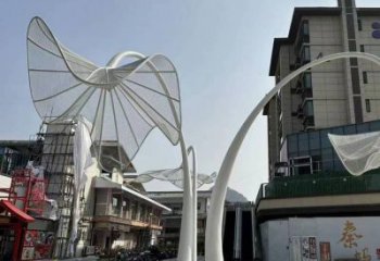 花伞雕塑承接，景观雕塑，不锈钢花伞雕塑定制厂家