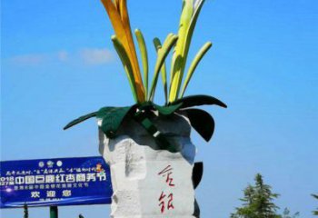 小区不锈钢金银花雕塑标准