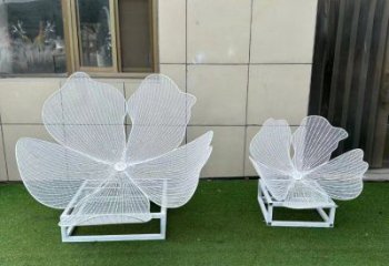梨花雕塑工程制作，户外雕塑，镂空百合花雕塑优选