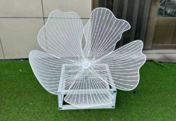 梨花雕塑供应，景观雕塑，美陈镂空梨花雕塑素材制造