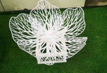镂空梨花雕塑生产，白钢构件，编织梨花雕塑厂家通用
