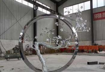 公共梅花雕塑订做，城市装饰，庭院梅花雕塑展品