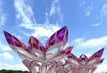 茉莉花雕塑观赏型，公园小品，不锈钢茉莉花雕塑厂家常用