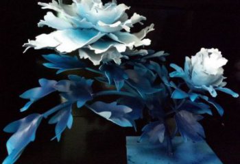 山茶花雕塑服务商，美陈雕塑，仿真山茶花雕塑厂家