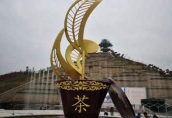 山茶花雕塑精选，街头艺术，不锈钢山茶花雕塑承接