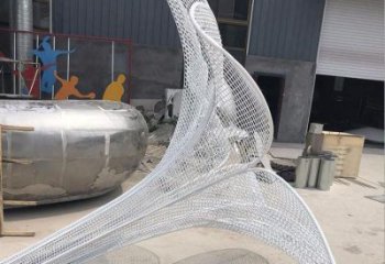 山茶花雕塑展品，公园小品，镂空山茶花雕塑厂家