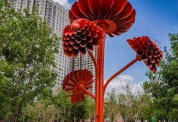 大型梧桐花雕塑制作，花园小品，梧桐花雕塑厂家提供
