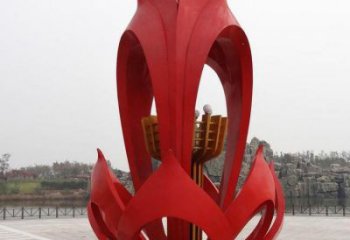 梧桐花雕塑点击，地标摆件，不锈钢梧桐花雕塑承接