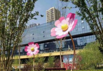 杏花雕塑供应，地标摆件，不锈钢杏花雕塑制造厂家