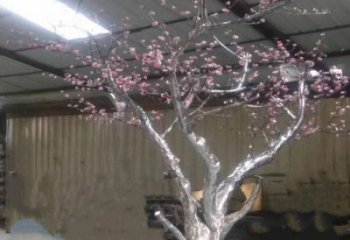 樱花雕塑优选，城市装饰，不锈钢樱花雕塑订做厂家