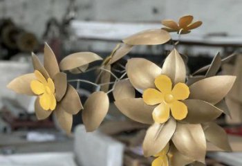 樱花雕塑制造商，小区摆件，不锈钢樱花雕塑制造商