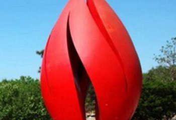 郁金香雕塑生产，城市装饰，不锈钢郁金香雕塑选定