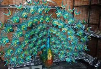 孔雀开屏景观雕塑精品，小区雕塑，景观孔雀开屏雕塑厂家