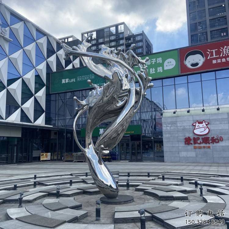 校园海浪雕塑,拉丝景观雕塑,抽象主题 校园海浪雕塑,拉丝景观雕塑,抽象主题