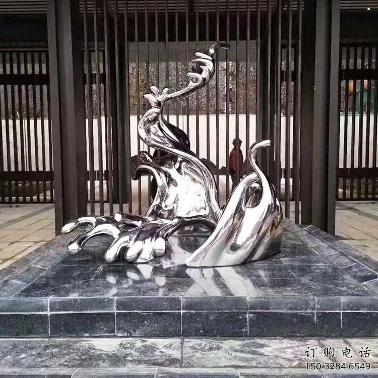 彩绘水花雕塑 彩绘水花雕塑