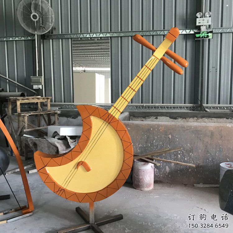 二胡雕塑通用，陆地摆件，不锈钢二胡雕塑制作优选
