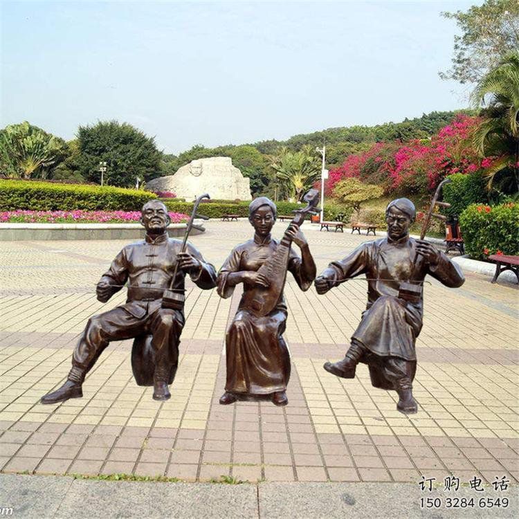 拉二胡雕塑生产商，街头艺术，艺术民俗人物雕塑精选