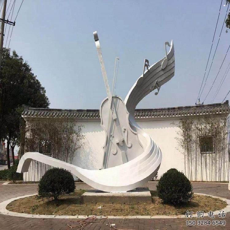 小提琴雕塑精选，景观概念，不锈钢小提琴雕塑生产