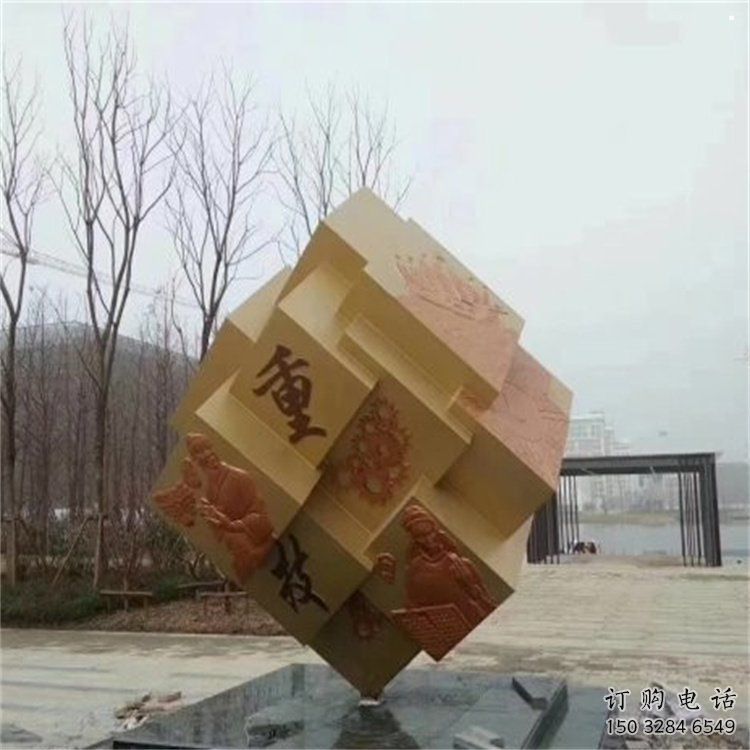 抽象魔方雕塑优选,拉丝工艺,别墅字体魔方雕塑承接 抽象魔方雕塑优选,拉丝工艺,别墅字体魔方雕塑承接