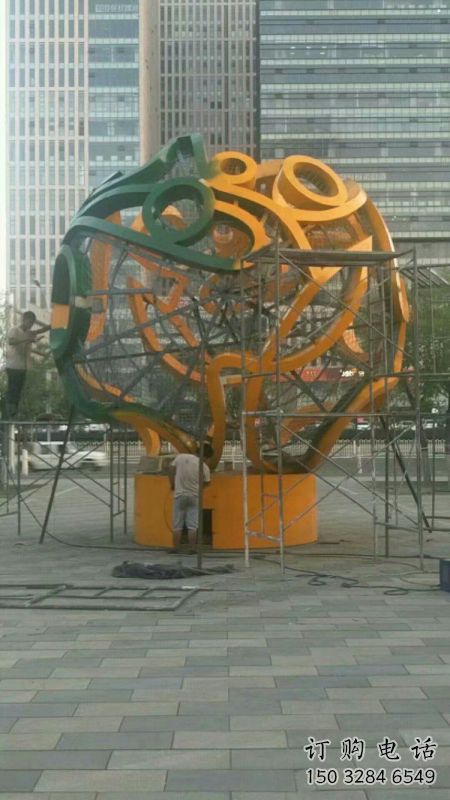 镂空球雕塑定制,街头雕塑,烤漆镂空球雕塑制作 镂空球雕塑定制,街头雕塑,烤漆镂空球雕塑制作