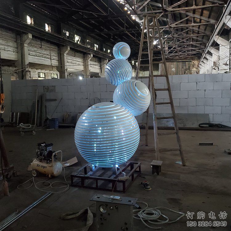 灯光球雕塑定做,标识雕塑,不锈钢灯光球雕塑选定 灯光球雕塑定做,标识雕塑,不锈钢灯光球雕塑选定