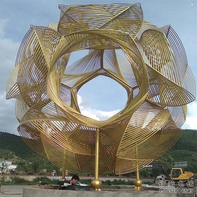 镂空绣球雕塑预定,彩钢制作,不锈钢绣球雕塑制作 镂空绣球雕塑预定,彩钢制作,不锈钢绣球雕塑制作