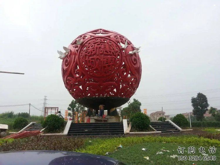 圆球雕塑服务商,街道标识,景观烤漆圆球雕塑定制 圆球雕塑服务商,街道标识,景观烤漆圆球雕塑定制
