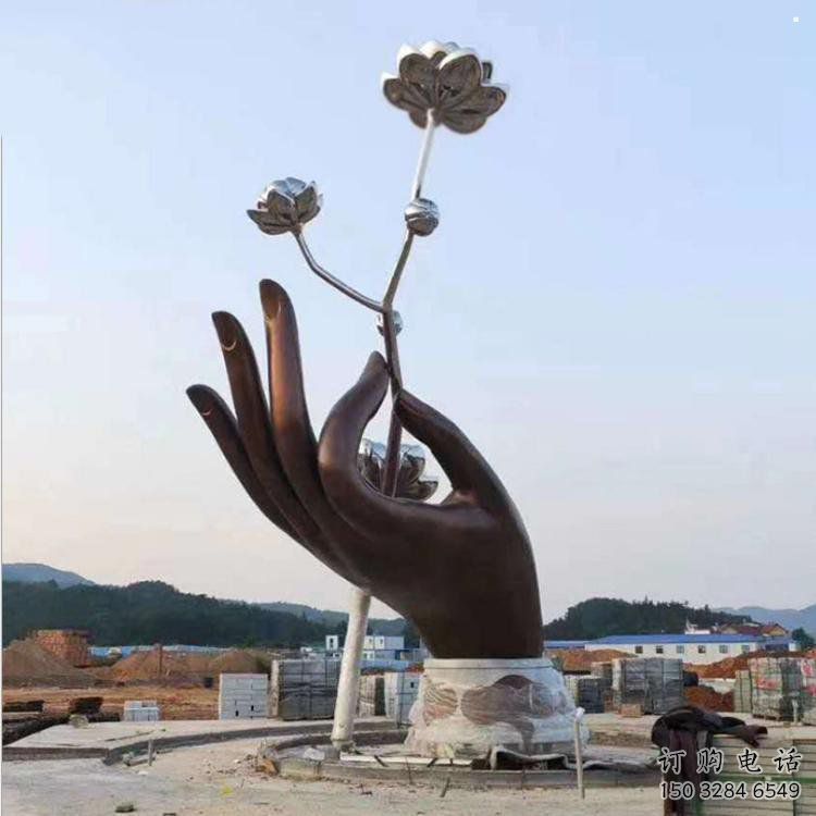 手拈花雕塑精选,室外软装,不锈钢手拈花雕塑厂家 手拈花雕塑精选,室外软装,不锈钢手拈花雕塑厂家