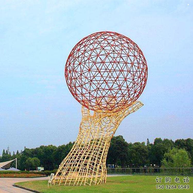 火球雕塑定制,市标雕塑,镂空手托火球雕塑厂家 火球雕塑定制,市标雕塑,镂空手托火球雕塑厂家