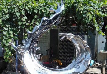 波浪雕塑供应，城区小品，不锈钢波浪雕塑制造商
