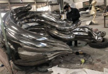 波浪雕塑制造，酒店摆件，不锈钢波浪雕塑选定