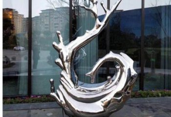 街道浪花雕塑