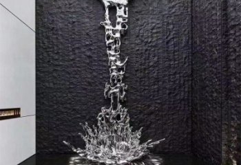 浪花雕塑优价，钢管组合，镜面浪花雕塑异型