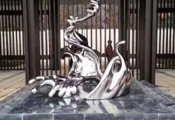 彩绘水花雕塑