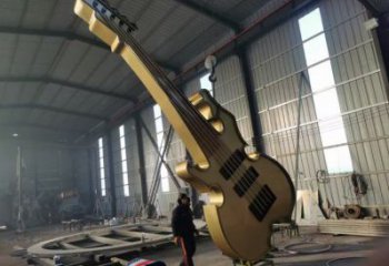大提琴雕塑定做，小区摆件，不锈钢大提琴雕塑制作