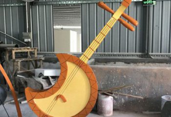 二胡雕塑通用，陆地摆件，不锈钢二胡雕塑制作优选
