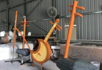 二胡雕塑优价，村标概念，不锈钢二胡雕塑厂家精品