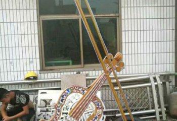 农村吉他雕塑