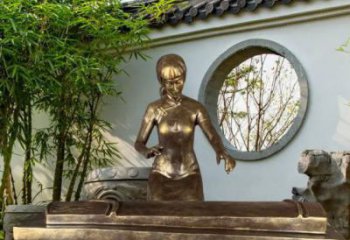 大门口琵琶雕塑