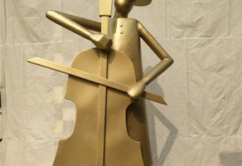 提琴雕塑定制，村标概念，不锈钢提琴雕塑预定